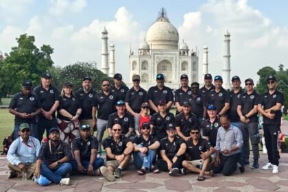 Agra: New Zealand cricket team players visited the Taj Mahal, saying it's not just a building, it's magic.