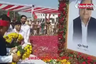 Saifai: Crowds gathered on Netaji's death anniversary, Akhilesh became emotional, said Netaji's dream will be fulfilled.