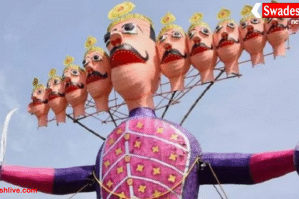 आगरा की रामलीला में 110 फुट का रावण, मुस्लिम परिवार ने 50 दिन में तैयार किया विशाल पुतला