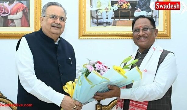 स्पीकर रमन सिंह ने सीएम विष्णुदेव साय से की मुलाकात: एक नवंबर को पीएम मोदी करेंगे नए विधानसभा भवन का लोकार्पण