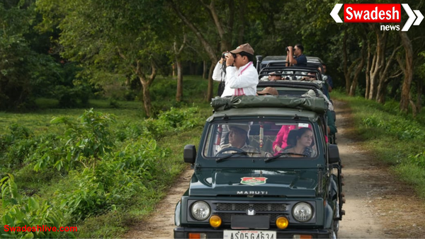मुख्यमंत्री डॉ. मोहन यादव ने काजीरंगा नेशनल पार्क में किया वन्यजीव जीवन का अवलोकन