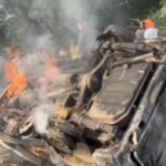 Major accident averted in Farrukhabad: School van suddenly caught fire, children saved their lives by jumping out