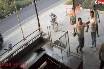 Hapur: Goons in a car attacked a general store owner with a brick.