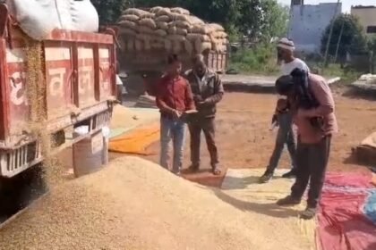 Procurement started after uproar: Chaos in Dhamtari paddy centers due to employee strike, farmers protest