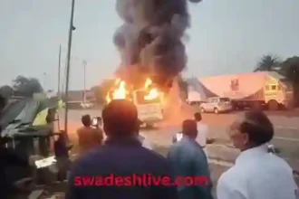 ब्रेकिंग न्यूज़: दतिया में भीषण सड़क हादसा; बस ने बाइक सवार को रौंदा, बस में भड़की आग, एक की मौत
