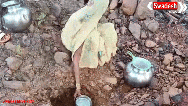 भानुप्रतापपुर-रसोली गांव में पेयजल संकट: तीन माह से ग्रामीण नाले का पानी पीने को मजबूर