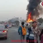 Eight people killed, several injured, several vehicles collided, and a fire caused panic in a horrific road accident on the Navle Bridge.