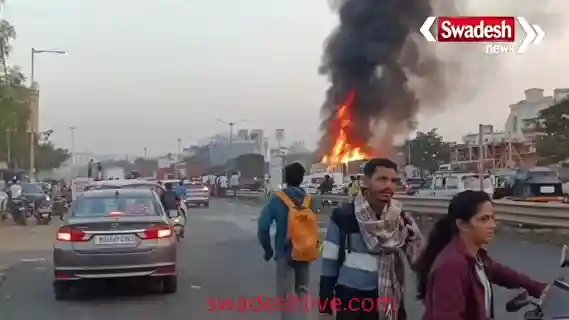 Eight people killed, several injured, several vehicles collided, and a fire caused panic in a horrific road accident on the Navle Bridge.