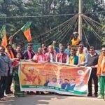 BJP organised a tribute programme by garlanding the statue of Birsa Munda.