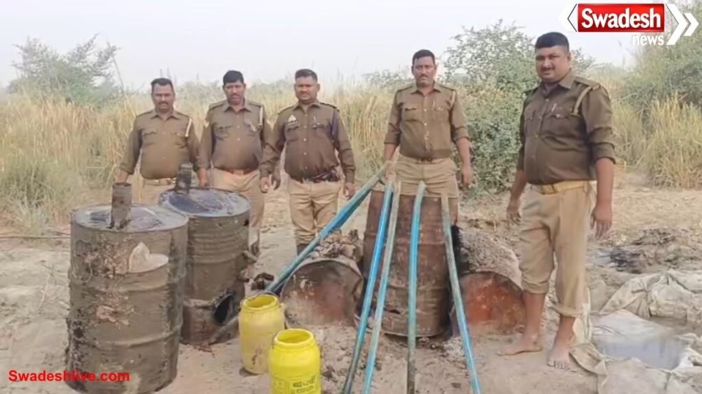 Major action by the Excise Department in Basti: Mega campaign conducted on the banks of Saryu