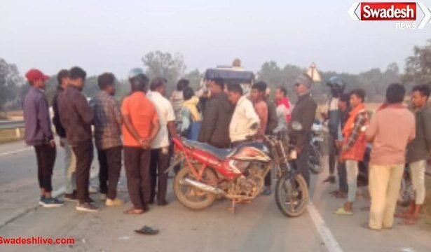 NH-130 लहपटरा में इनोवा क्रिस्टा की ठोकर से बाइक सवार की मौत