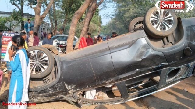 पेंड्रा: तेज रफ्तार का कहर, कार भीड़ में घुसी एक की मौत, कई घायल