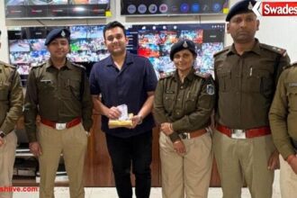 ग्वालियर में सर्राफा कारोबारी का थैला बरामद, पुलिस ने लौटाए गहने और नकदी