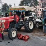 ग्वालियर में रेत से भरी ट्रैक्टर-ट्रॉली से टकराई फॉर्च्यूनर, 5 की मौत