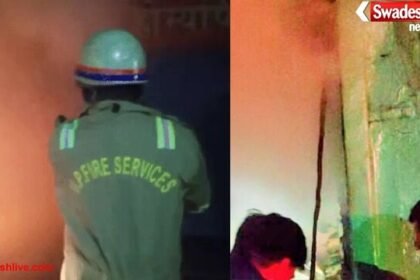 A massive fire broke out at a clothing store in Agra's Belanganj market, engulfing the entire area in smoke.