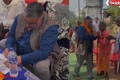 सरगुजा: मंत्री राजेश अग्रवाल का ग्राम घाट बर्रा दौरा