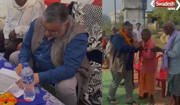 सरगुजा: मंत्री राजेश अग्रवाल का ग्राम घाट बर्रा दौरा