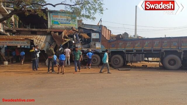 बालोद: मोखा में ट्रक और हाईवा में जबरदस्त टक्कर, ट्रक चालक की मौके पर दर्दनाक मौत