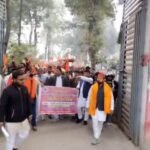 MURADABAD: VHP-Bajrang Dal protest against Hindu persecution in Bangladesh