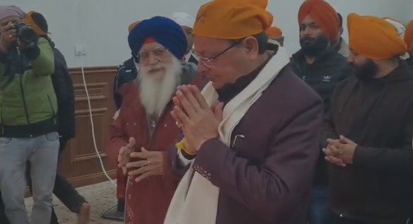 Uttarakhand cm dhami gurudwara swadesh news