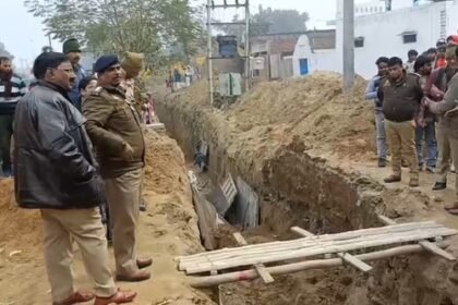 Mainpuri: Major accident during drain digging, one dead, three injured