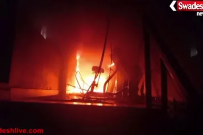 दुर्ग: जिम में लगी भीषण आग, घंटों की मशक्कत के बाद काबू