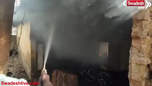 कोरबा में मोटरसाइकिल गोडाउन में लगी भीषण आग, 25 बाइक जलकर हुईं खाक