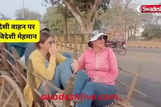 khajuraho-foreign-tourists-choose-bullock-cart-to-explore-city