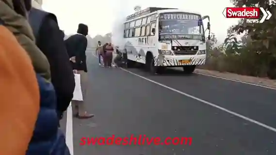 sironj news bhopal-shakti-bus-fire-wheel-incident