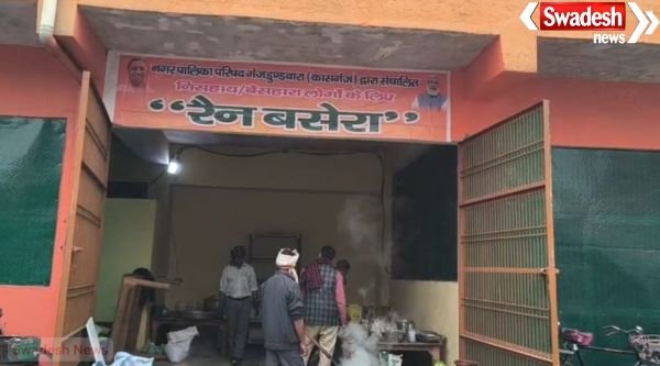 Kasganj: Night shelter turned into kitchen! Smoke rose from the homes of the poor.