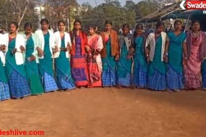 Dumka: Sohrai festival, a symbol of love for nature, was celebrated with great pomp in the police line.