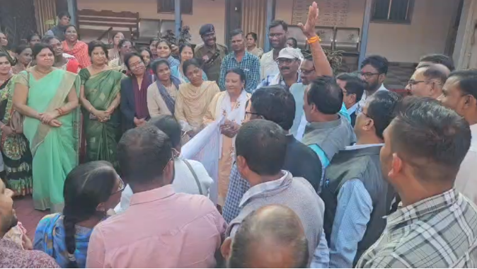 Chhattisgarh employee federation protest