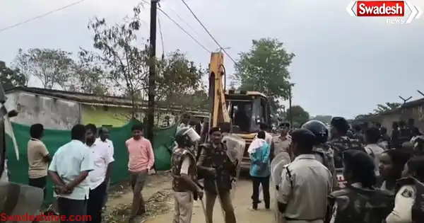 Ambikapur bulldozer action