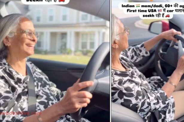 DesiDadi ViralVideo driving in usa-60-age