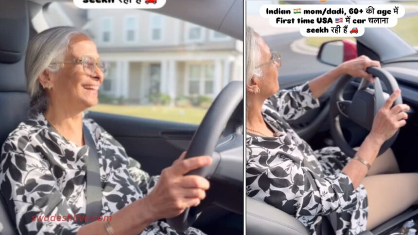 DesiDadi ViralVideo driving in usa-60-age