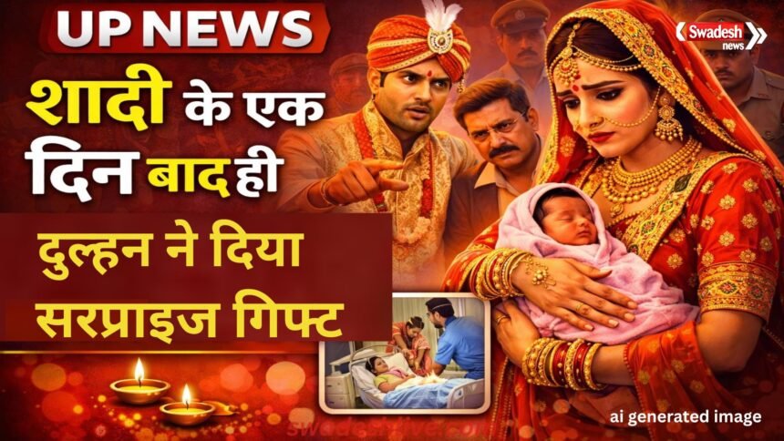 UP News bride-gives-birth-after marriage
