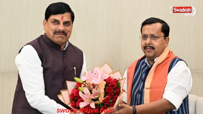 CM Delhi Visit mohan-yadav-meets-bjp-president