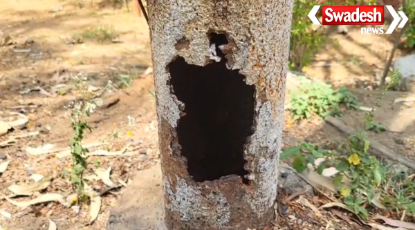 Damaged Electric Pole
