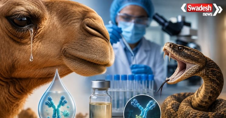 https://swadeshlive.com/khabar-zara-hatke-camel-tears-snake-venom/