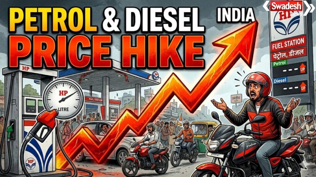 https://swadeshlive.com/petrol-diesel-price-hike-india/