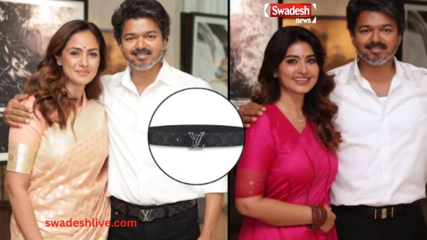 CM Vijay Belt Price luxury vuitton thalapathy style