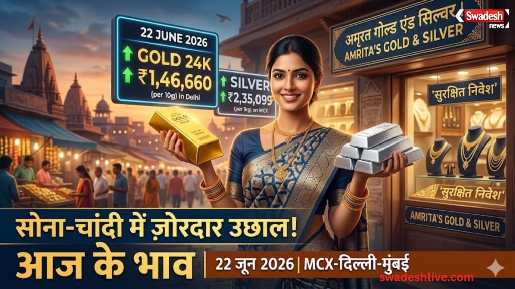 Gold Silver Price 22 June 2026 rise after 2 days