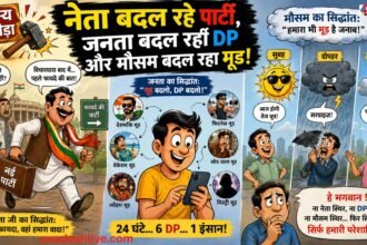 Political Comedy neta-party-janta-dp-mausam-badal-raha-mood