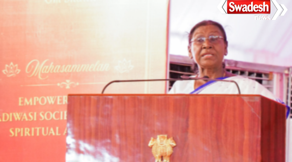 President Smt. Murmu arrives in Betul
