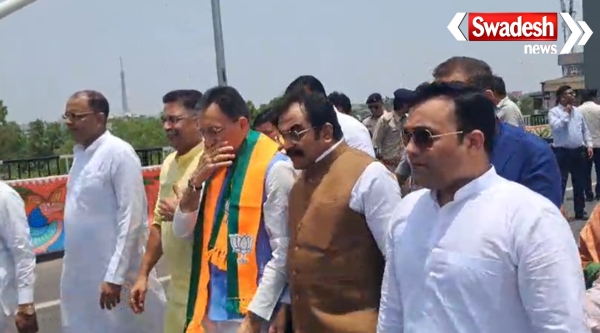 Jitin Prasada Jabalpur Flyover Inspection