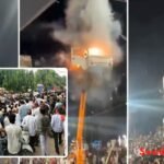 उज्जैन के बड़नगर में मोहर्रम जुलूस मामले की जांच के दौरान थाने के बाहर जुटे लोग और पुलिस बल।
