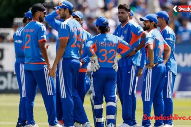 भारतीय टीम के युवा बल्लेबाज वैभव सूर्यवंशी आयरलैंड दौरे पर डगआउट में बैठे हुए।