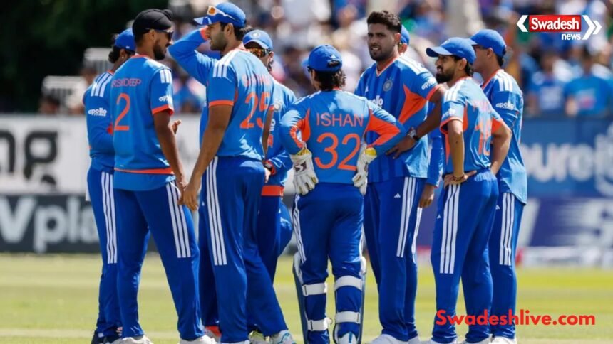 भारतीय टीम के युवा बल्लेबाज वैभव सूर्यवंशी आयरलैंड दौरे पर डगआउट में बैठे हुए।