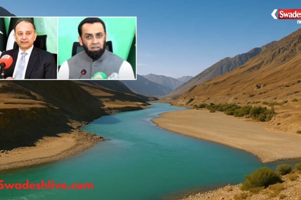 सिंधु जल संधि पर बयान देते पाकिस्तान के मंत्री मुसादिक मलिक।