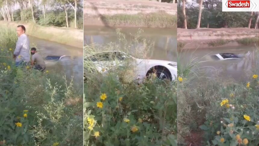 Car Fell Into Canal